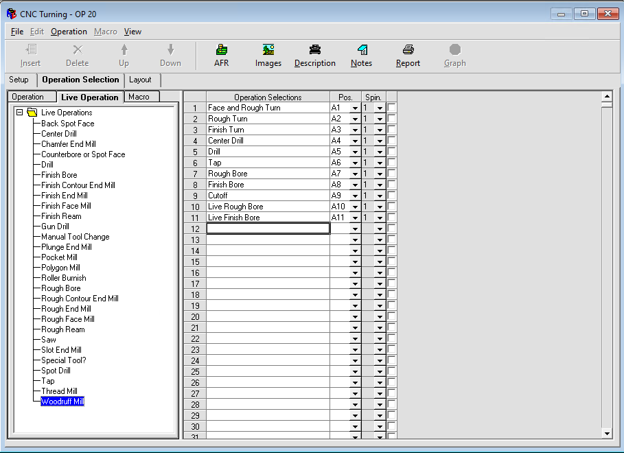 Screenshot of Micro Estimating's CNC Turning Cycle Time Calculator